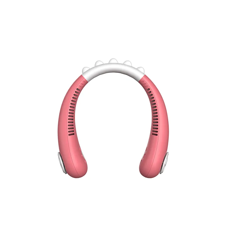 CE 2021 mini usb portable leafless hanging neck fan carton mini neckband Fan