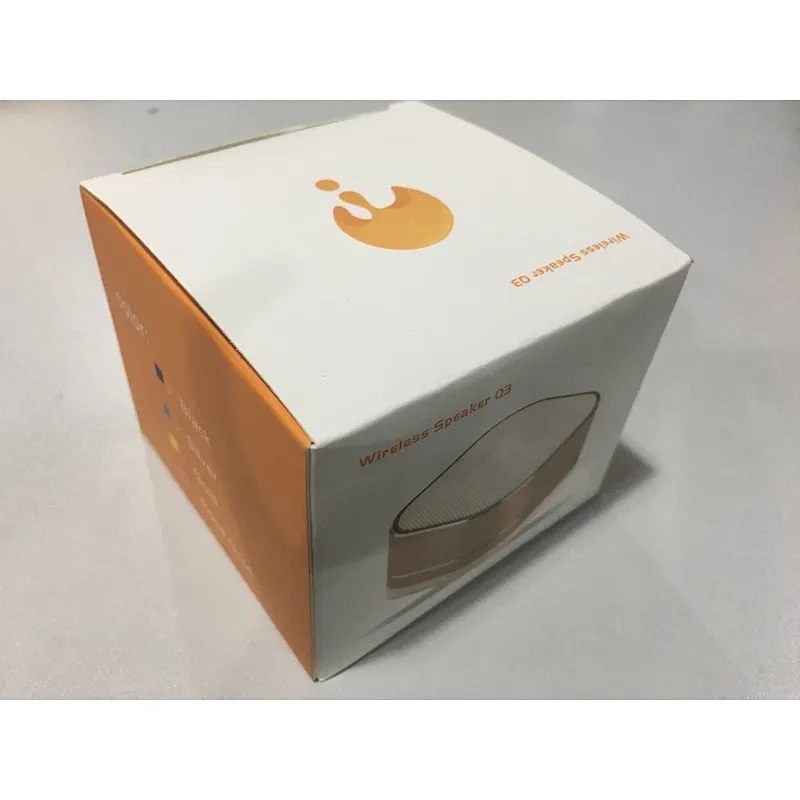 square aluminum led mini bluetooth wireless speaker