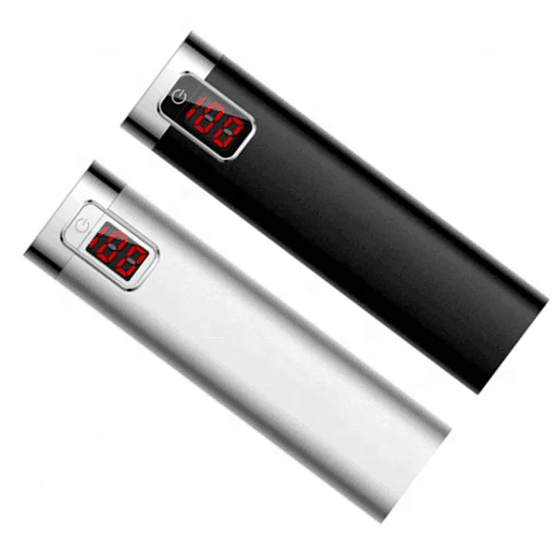 LCD Mini Slim Phone Charger Pocket Portable Small Lipstick Power Bank 2600MAH