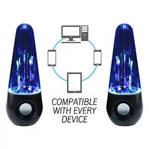 Mini Double Bluetooth Wireless Led Light Fountain Wireless Tower Water Dancing Speaker