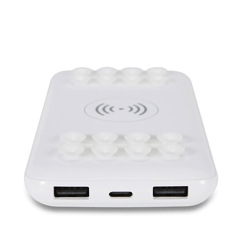 Portable  Ultra-thin Battery Charger wireless suction cup USB charge qi type-c power banks 20000mah