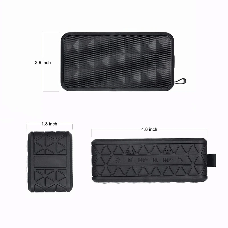 OEM Logo 5W Stereo Portable IPX7 Waterproof Bluetooth Speaker