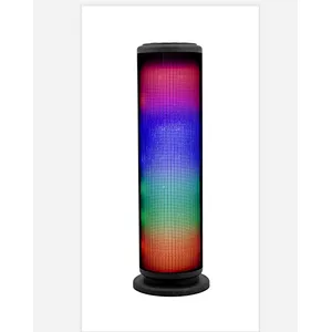 OEM 6W Bluetooth Music Player Stereo Cylinder Standing RGB Wireless Flashlight LED speaker