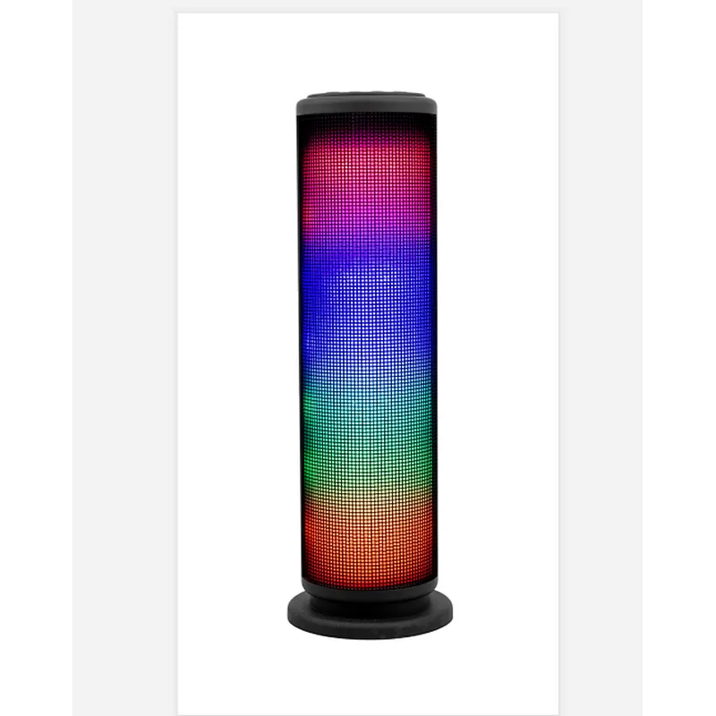 OEM 6W Bluetooth Music Player Stereo Cylinder Standing RGB Wireless Flashlight LED speaker