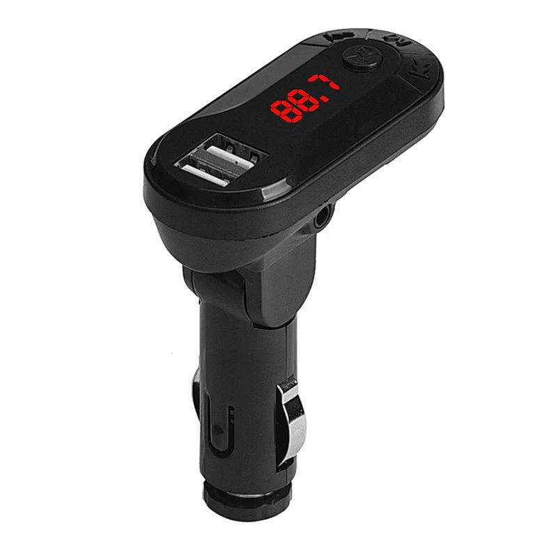 BT Handsfree MP3 Player car Kit dual usb Car FM Transmitter With USB Port