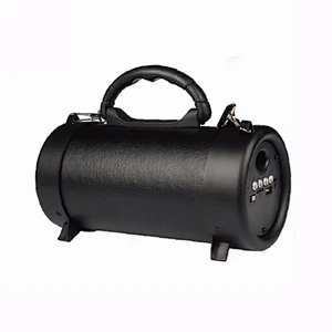 Blue Tooth Sound FM PU Leather Light Cylinder Graffiti 10W Radio Wireless Speaker
