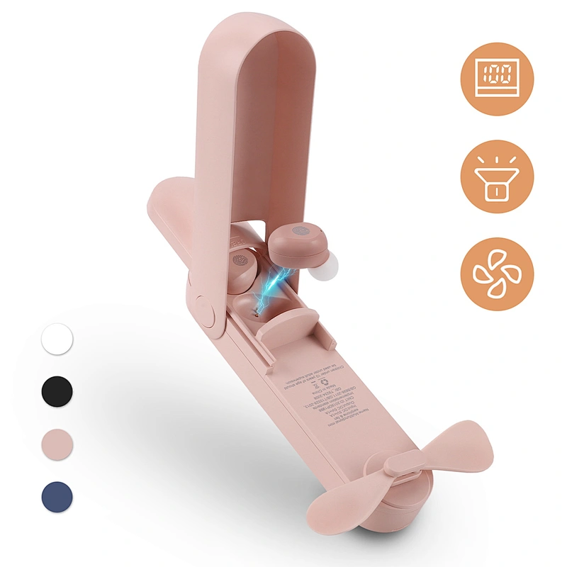 dc folding mini usb silent cooler toy hand held electric fan Mini TWS Wireless Bluetooth V5.0 Fan Earphone Stereo