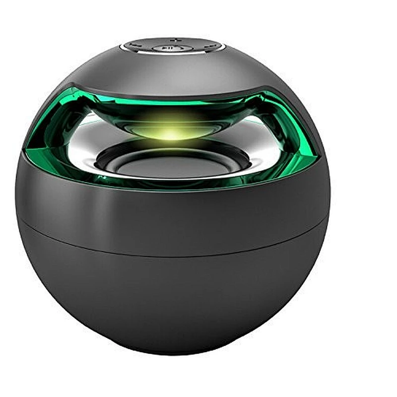 OEM customize touch control circular speakers round shape BT Stereo music player portable mini ball wireless round LED speaker