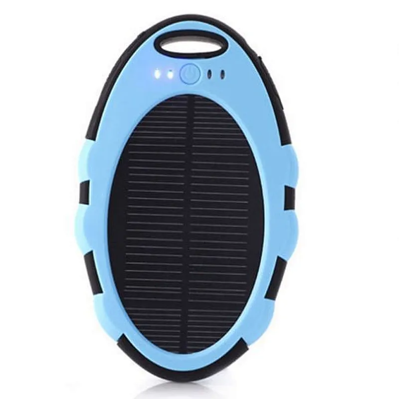 outdoor mini portable 5000mah solar power bank charger