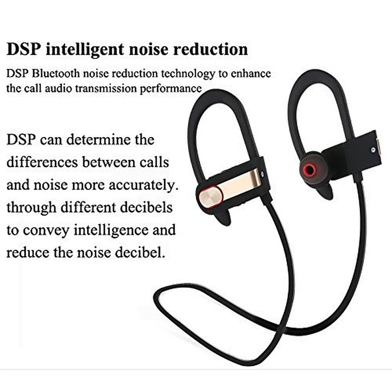 earhook high quality microphone waterproof wireless earphone