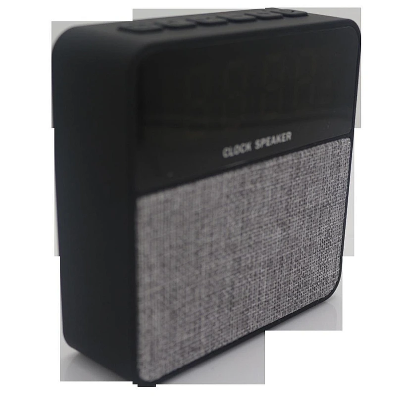 Fabric Mini Wireless Portable Alarm Clock Speaker