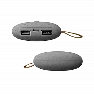 12000mah Stone Shape 2 USB Ports Portable Power Bank
