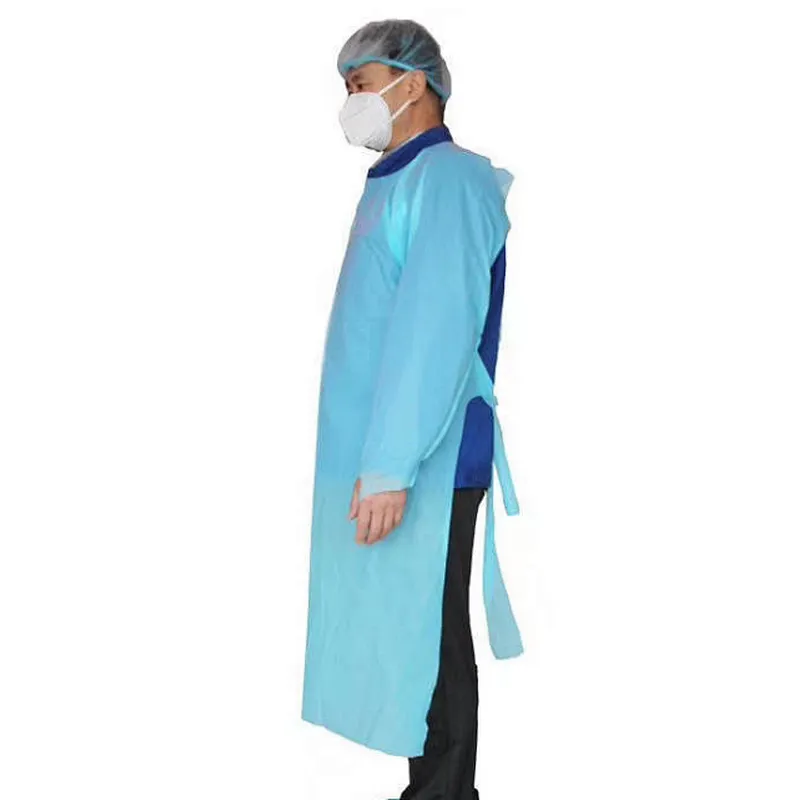 Waterproof disposable plastic CPE gown