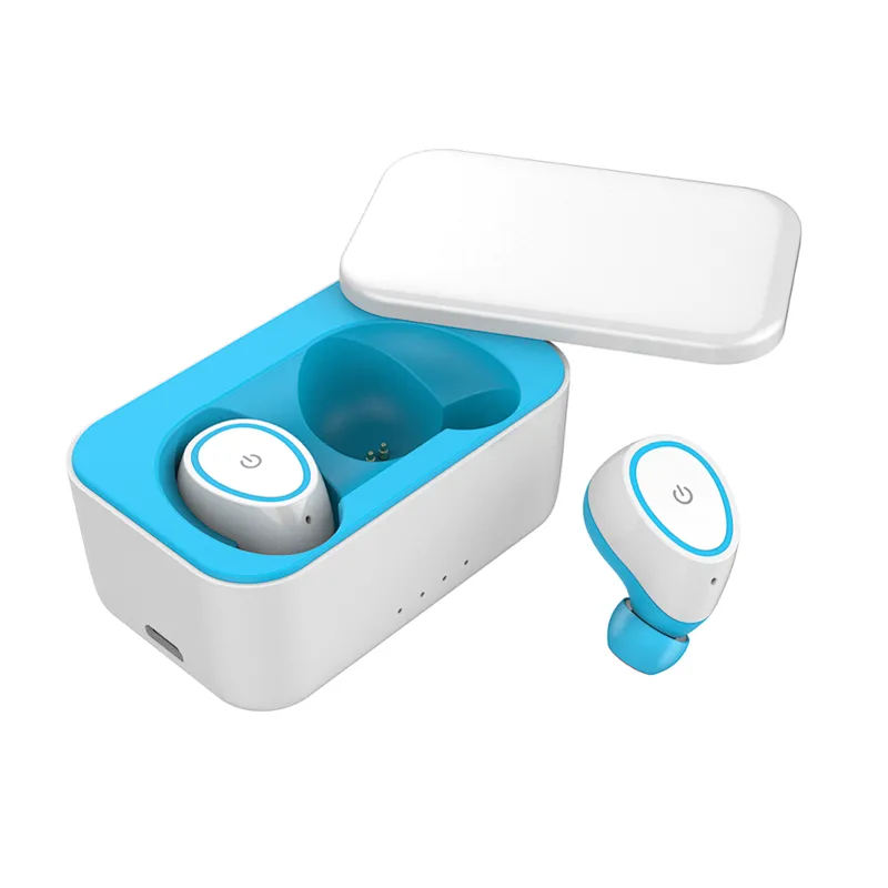 Rotating cover twins wireless realtek tws bluetooth bt stereo headphone