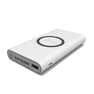 10000mAh Mini QI LED Wireless Phone Charger Power Bank