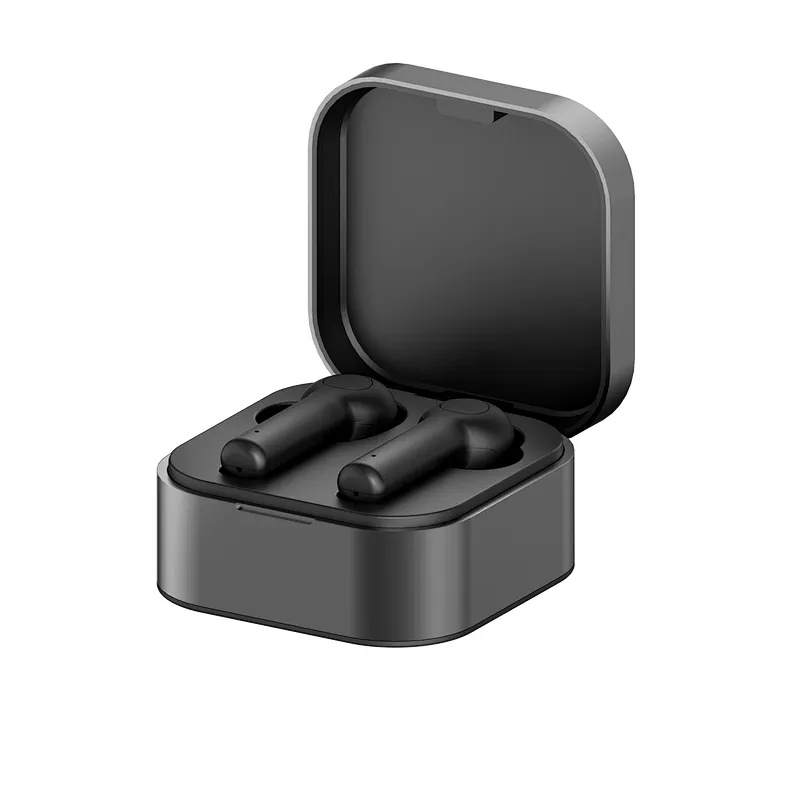 square True wireless earbuds 5.0 headphones deep bass stereo sound mini headsets TWS Aluminium alloy earphones