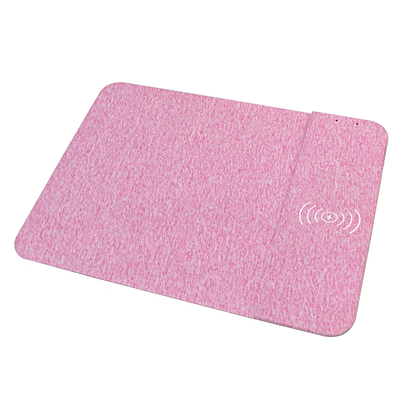 Trendy high quality led ultra thin PU wireless charger mouse pad