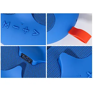 Carry Mini Bluetooth Alien Face Round Rubber Wireless Speaker