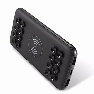 Ultra Thin 8000mah Suction Cup Power Bank Qi Wireless Charger