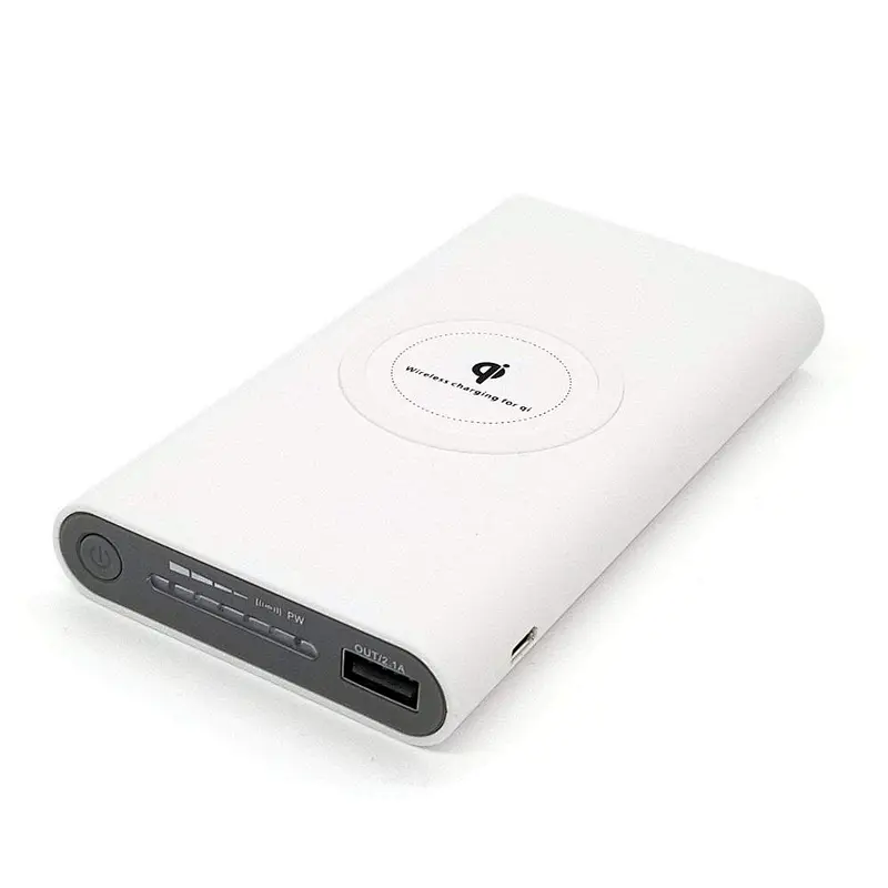 QI Standard Smart Phone Charging Square Fast Charge 8000mAh Powerbank Wireless Charger