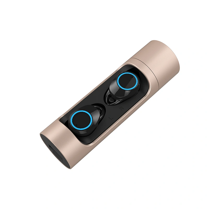 IXP7 BT5.0 Round Cylinder Aluminum Alloy Rotating Wireless Stereo Headphone Earphone
