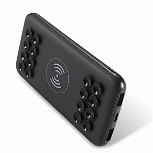 Portable 8000mah Suction Cup Wireless Charger Battery Powerbank