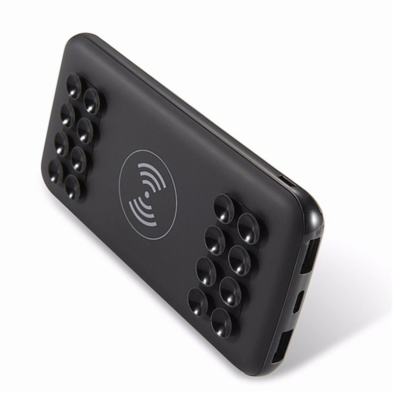 Portable 8000mah Suction Cup Wireless Charger Battery Powerbank