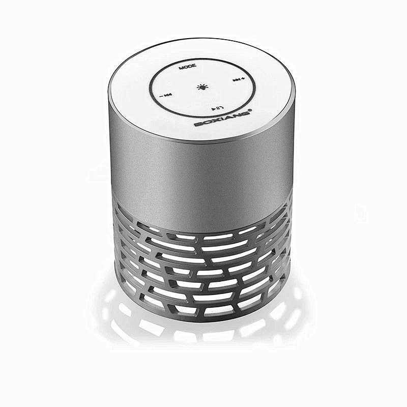 Portable Mini Round Bass Metal Led Wireless Speaker