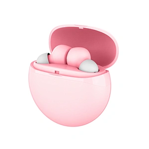 round shape charging case stereo waterproof tws earphones 5.0