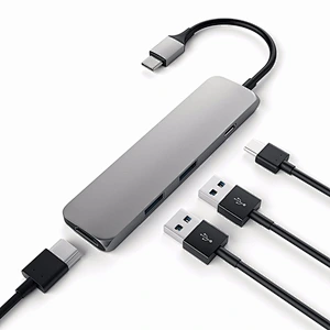 slim aluminum usb 3.0 Type-C Multi-Port Hub Adapter