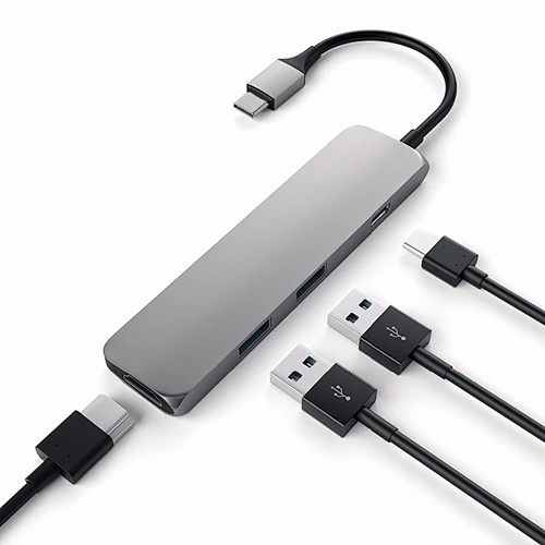 slim aluminum usb 3.0 Type-C Multi-Port Hub Adapter