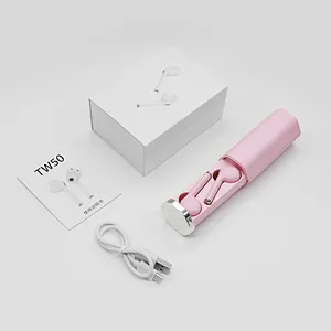 Custom Mini Pink TWS Deep Bass 5.0 Truly Wireless Bluetooth Earphone Earbuds