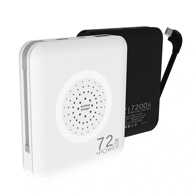 7200mah High Quality Mini Square Quick Charge Type-C Powerbank