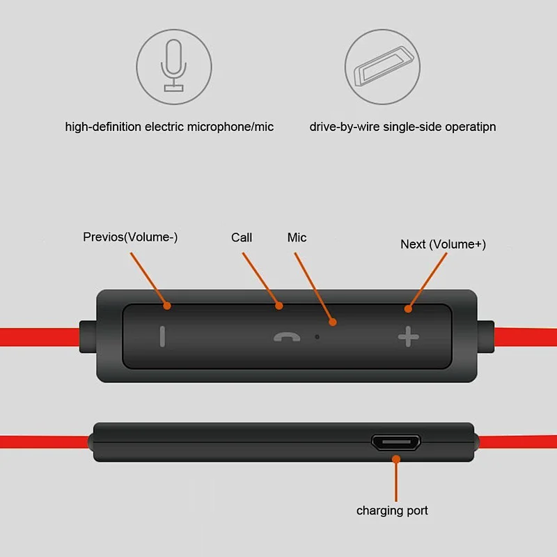 neckband mp3 player wireless sport waterproof headset