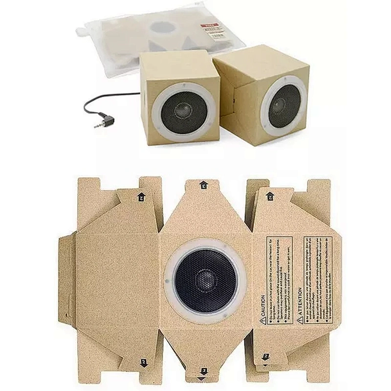 Full Printed Color Square Cardboard Folding Paper Speaker