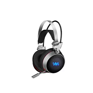 with microphone foldable adjustable stereo bass led RGB light gaming headset
