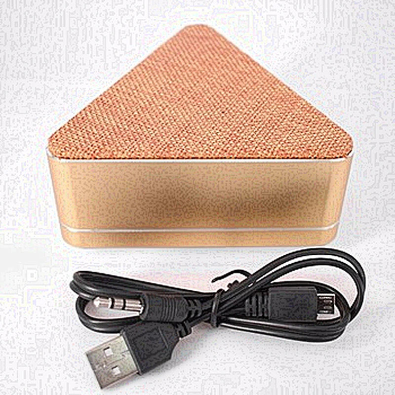 Portable Stereo Bluetooth Small Cheap Triangle Fabric Cover Wireless Music Speaker