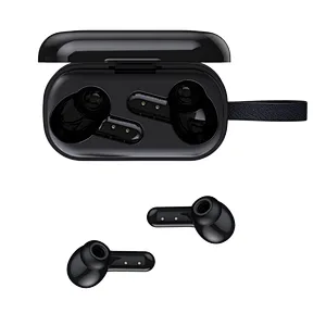 Cool Design Headset Stereo Sound Headphone Charging Box in-ear Earbuds OEM Headset Black Waterproof Wireless Bluetooth Earphone