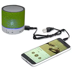 Promotion Gift OEM BT Stereo Music Player LED Multifunctional Portable Mini Crack Bluetooth Cylinder Crack Wireless Speaker