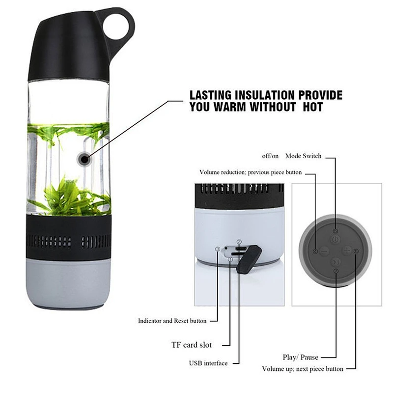 bicycle waterproof outdoor sports portable wireless bluetooth water bottle speaker