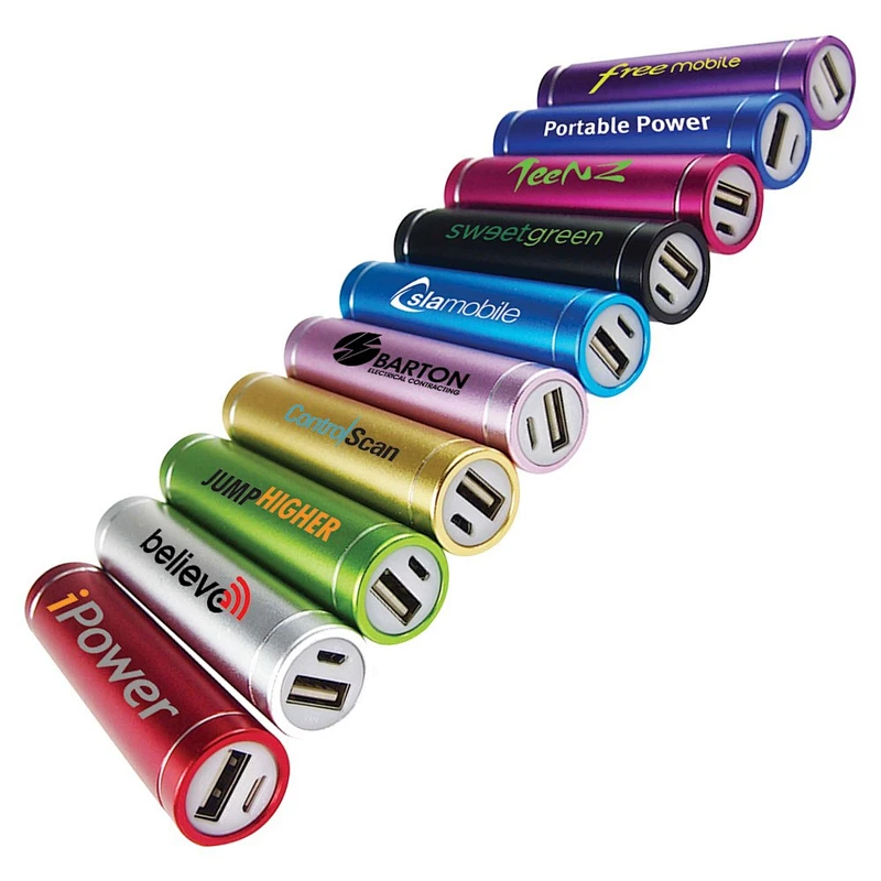 Factory Wholesales 2200mah battery charger Cylinder Mini Power Bank