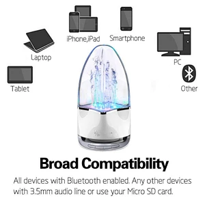 LED Light Stereo Music Water Dancing Speaker With Bluetooth