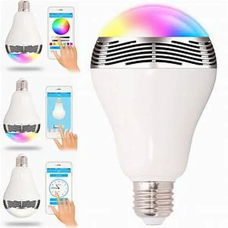 Smart Blue tooth APP Control color changing light Led bulb speaker