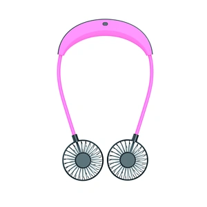 Lazy Hand Free Cooling Cooler Neckband Mini Fan Electric Portable Rechargeable Neck Hanging Fan