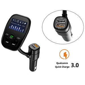 dual  usb ports bluetooth wireless mp3 player LCD car fm transmitter