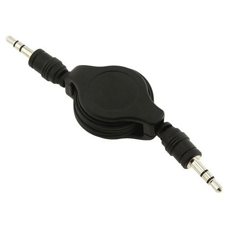 3.5mm jack wired Mp3 dual retractable earphone
