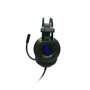 led light flexible over ear stereo microphone headband foldable wireless gaming headsets