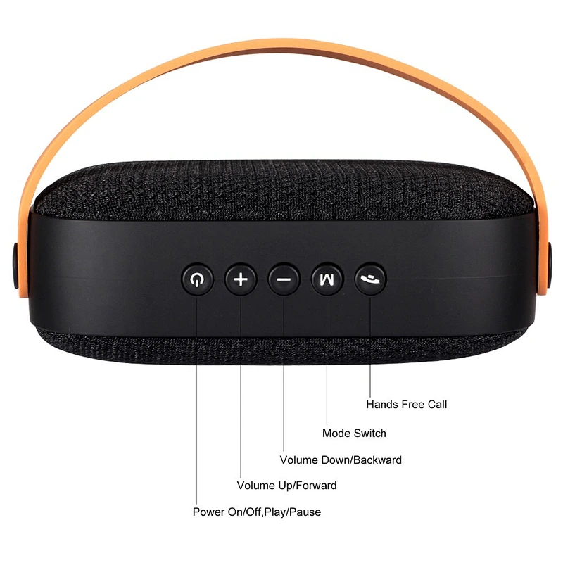 Fashion Mini Carrying Handbag Shape Handle Wireless Fabric Speaker