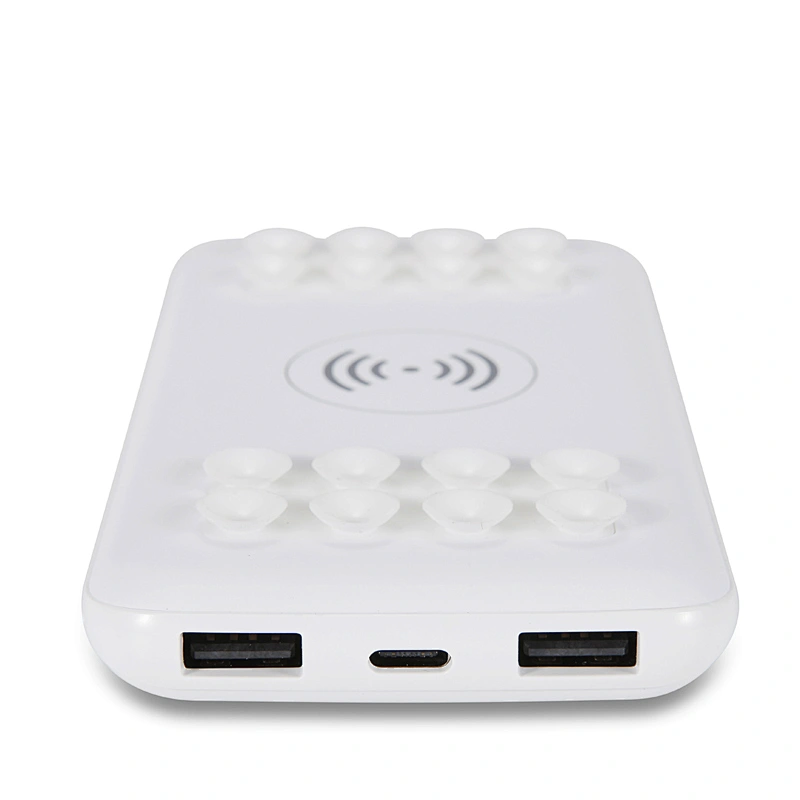 8000mah Antiskid Suction Cup Power Bank Wireless Charger