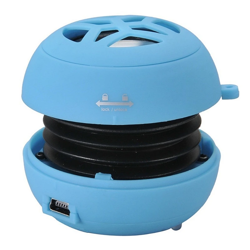 OEM wholesale round Spherical cute super USB portable music player small vibration mini hamburger wireless speaker